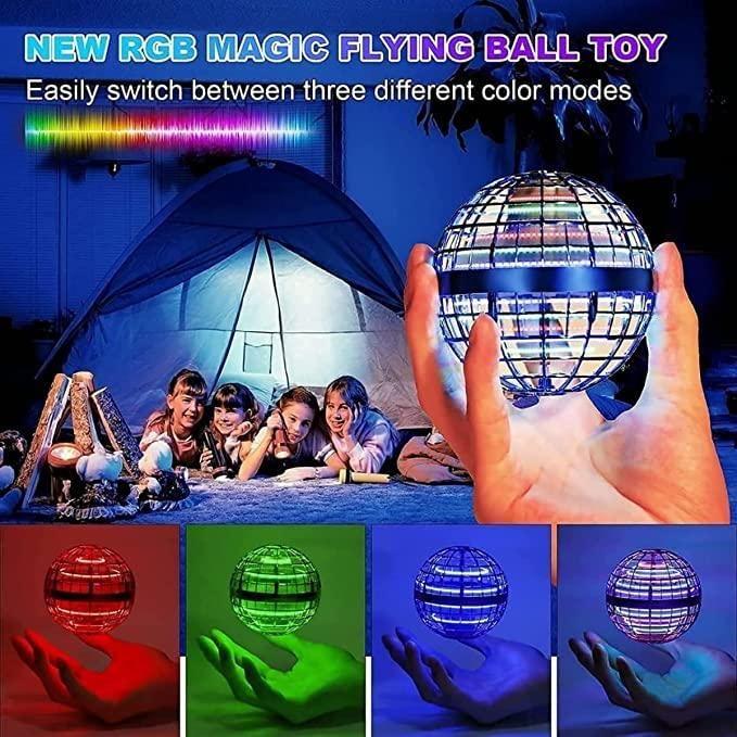 Piparkart Flying Ball Toys || Flying Orb Ball Mini Pro Spinner Toys for Boys Girls Kids Adult Indoor Outdoor || USB Rechargeable Built-in RGB Lights_M16