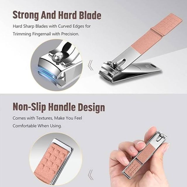 Piparkart Manicure Set Nail Clipper Kit - 16 Pieces Stainless Steel Manicure Kit - Nail Care Tools for Hand & Feet - Nail Clippers Pedicure Professional Grooming Kits for Facial Care, Hand Care, Foot Care (Assorted Color)