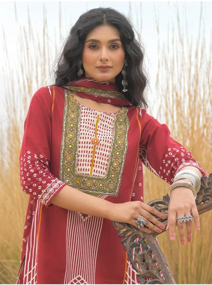 Piparkart Remium Cotton Kurti Pant Dupatta Set,