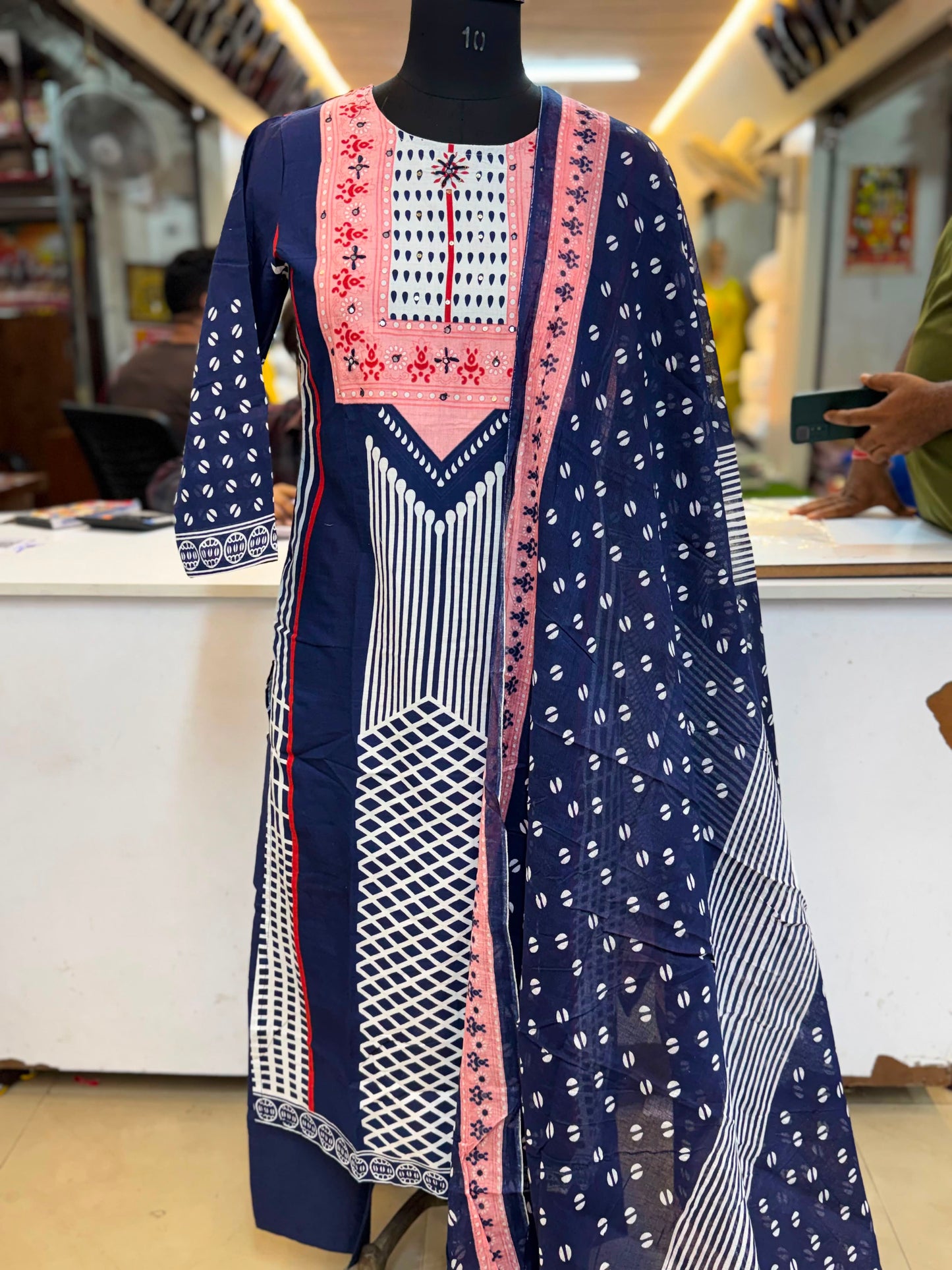 Piparkart Remium Cotton Kurti Pant Dupatta Set,